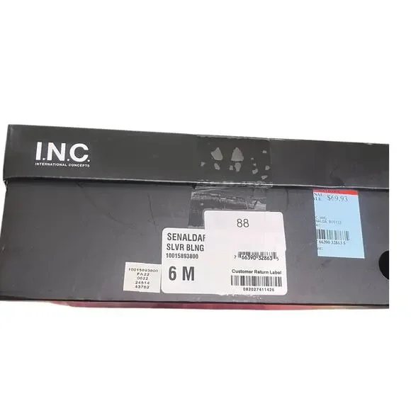 INC INTERNATIONAL CONCEPTS Women's Senalda Booties Black Sequins Sz 6